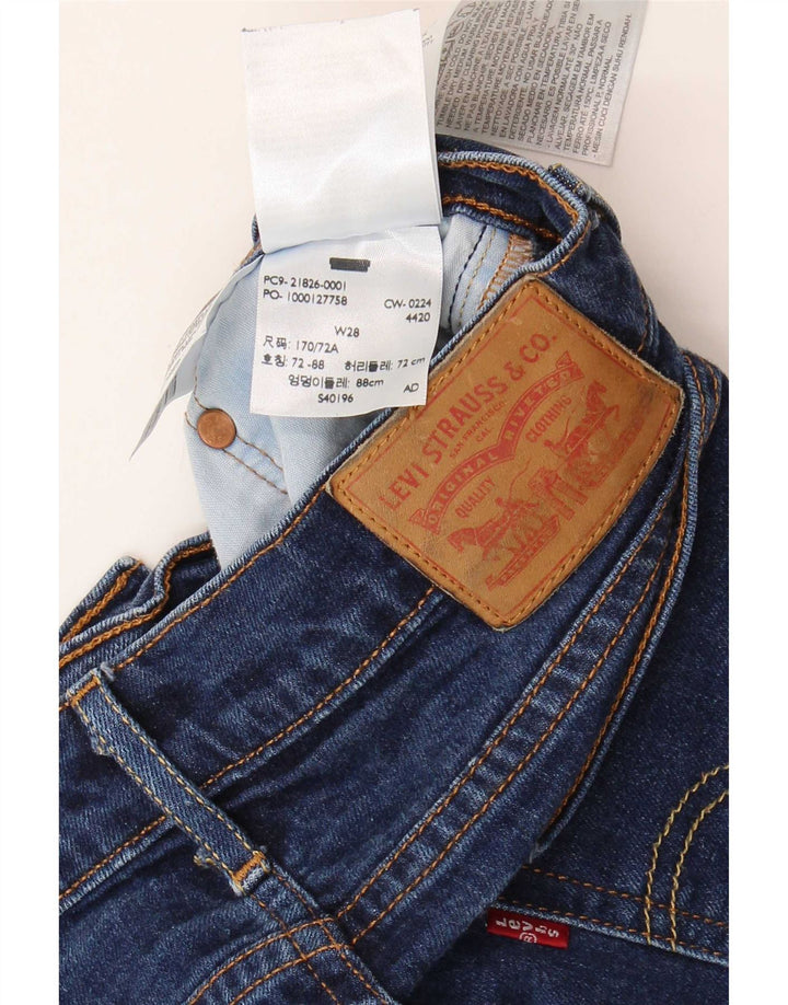 Damskie jeansy skinny Levi's W28 L29 Granatowa bawełna