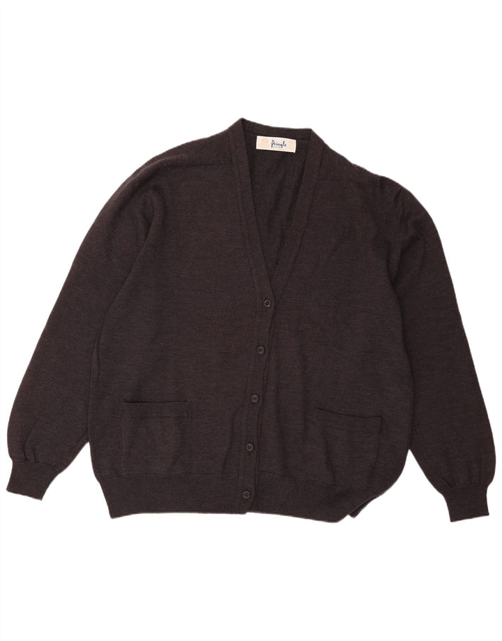 Damski sweter oversize Pringle IT 46, duży, czarny, z owczej wełny