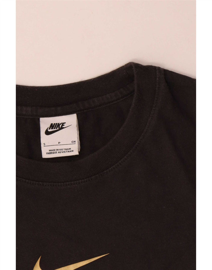 Męski T-shirt Nike Air Top, mały, brązowy, z blokami kolorów