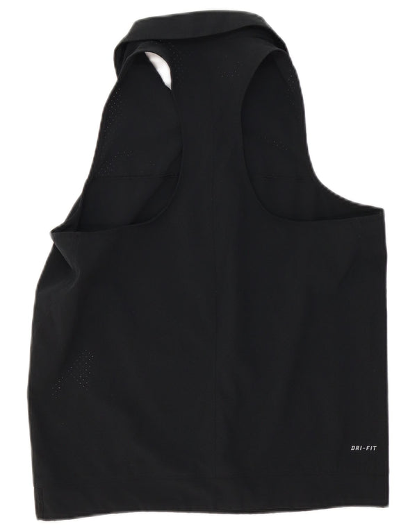 NIKE Womens Dri Fit Vest Top UK 16 Large Black Polyester
