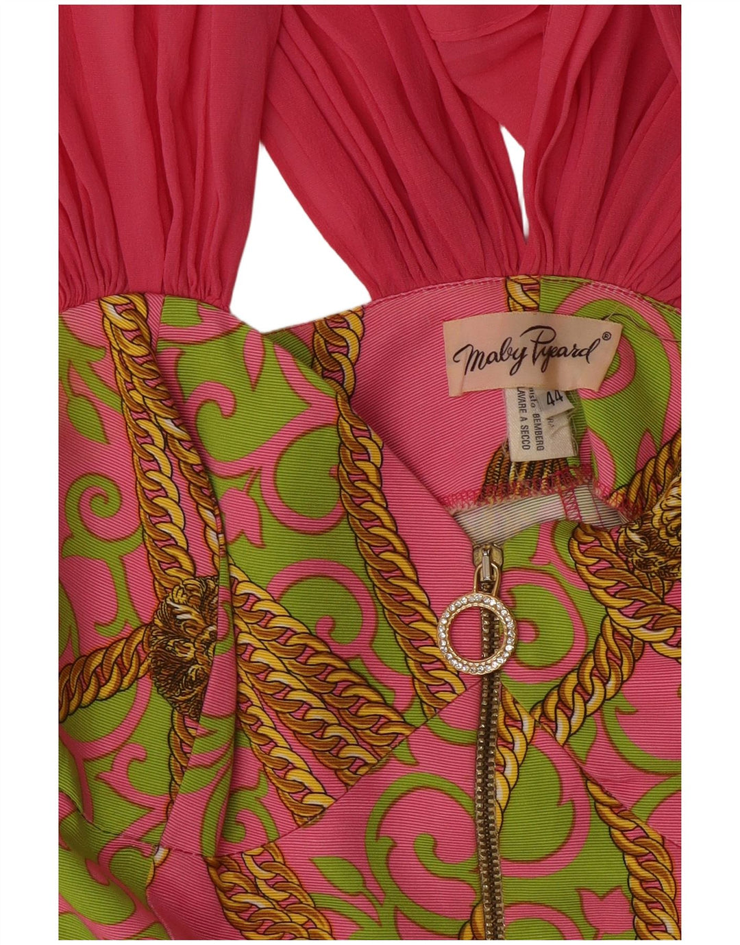 Vintage damski zestaw dwuczęściowych spódnic graficznych IT 44 Medium W28 różowy Paisley