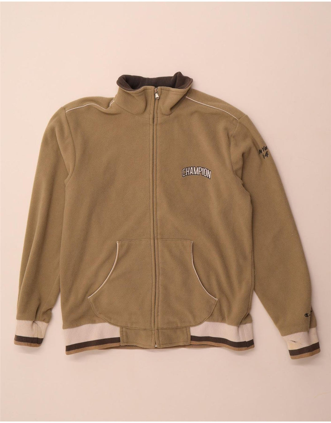 Damska kurtka polarowa Champion UK 18 XL Khaki, poliester z blokami kolorów