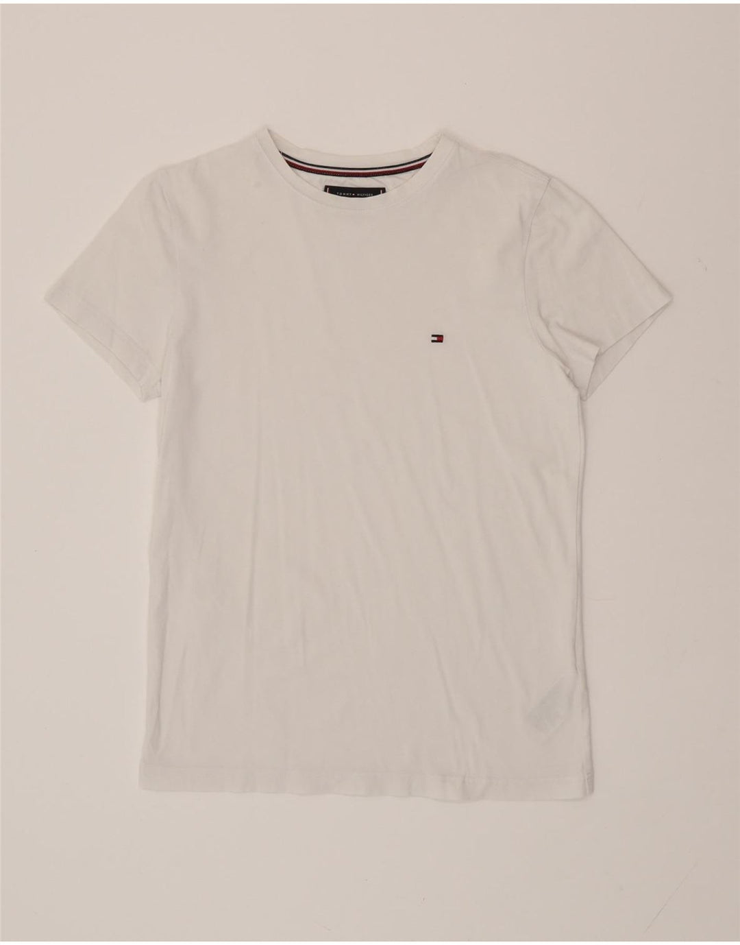 T-shirt męski TOMMY HILFIGER, mały, biały, bawełniany