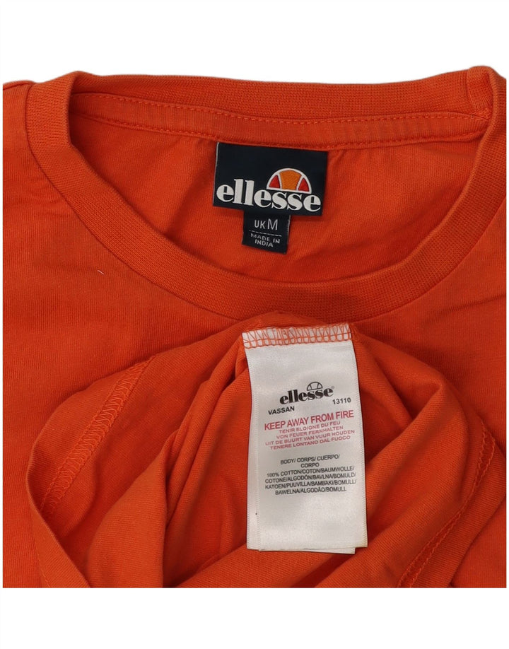 Męska koszulka z grafiką Ellesse Top, bawełniana, w kolorze średniej pomarańczy