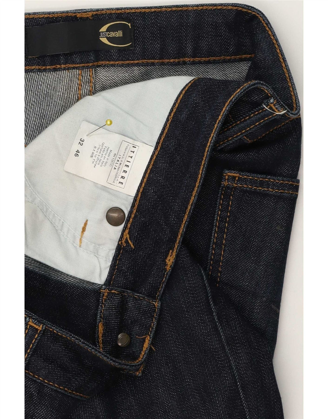 Jeansy damskie Just Cavalli Bootcut IT 46 Large W32 L30 Granatowe