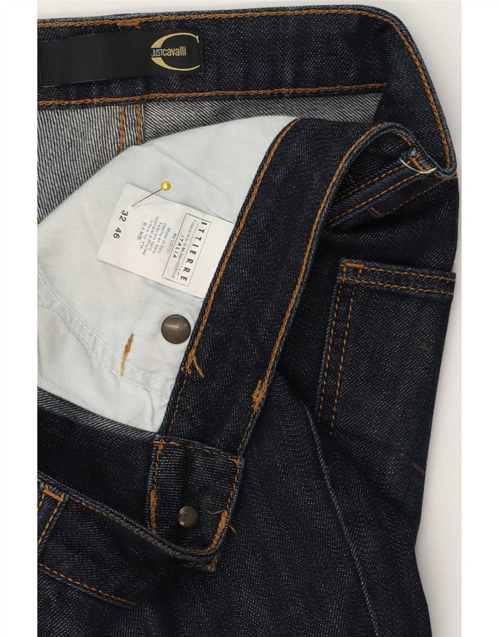 Jeansy damskie Just Cavalli Bootcut IT 46 Large W32 L30 Granatowe
