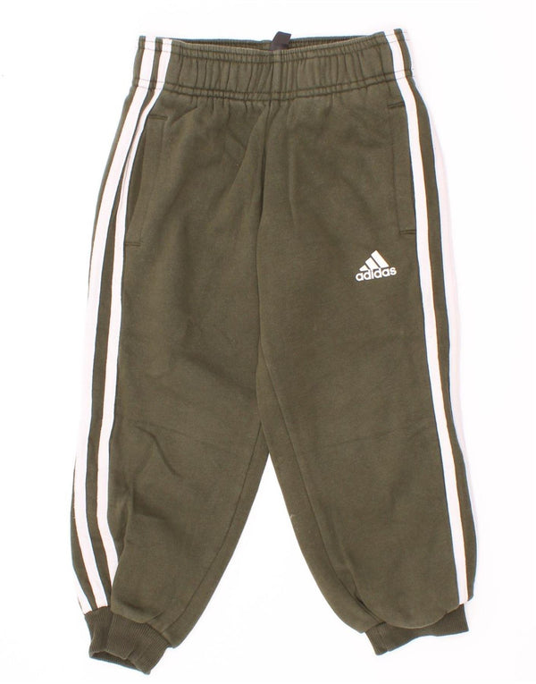 Adidas Chłopięce Spodnie Dresowe Joggery 3-4 Lat Khaki Bawełna