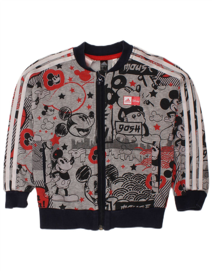 Kurtka chłopięca ADIDAS Mickey Mouse dresowa, 18-24 miesiące, szara