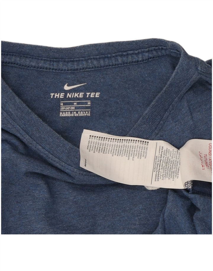 NIKE Boys Graphic T-Shirt Top 10-11 Years Medium  Blue Cotton