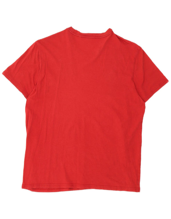 Damska koszulka graficzna Guess Top UK 18 XL czerwona
