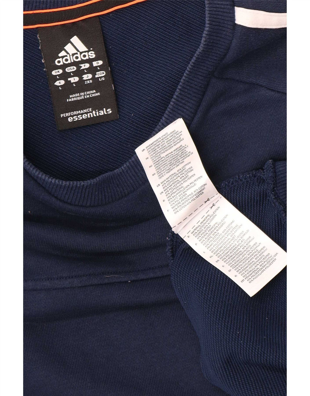 Bluza męska Adidas Climalite, duża, bawełniana, granatowa