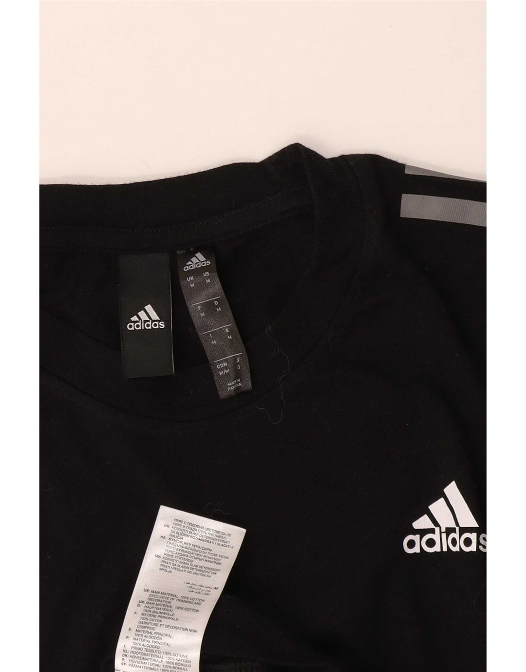 Adidas Męski T-shirt Top Średni Czarny Bawełniany