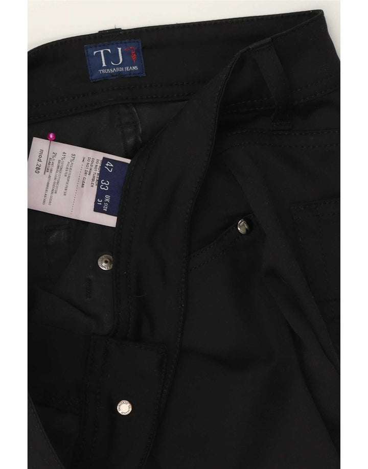 Damskie spodnie codzienne Trussardi Slim Fit W31 L29 Czarny poliester