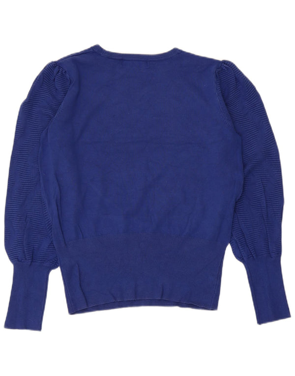 Marks & Spencer Damski sweter z dekoltem w łódkę UK 12 Średni granatowy