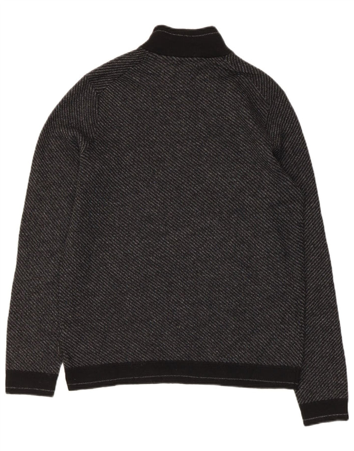 Damski sweter Ted Baker z zamkiem błyskawicznym, rozmiar 4, duży, szary, wełniany