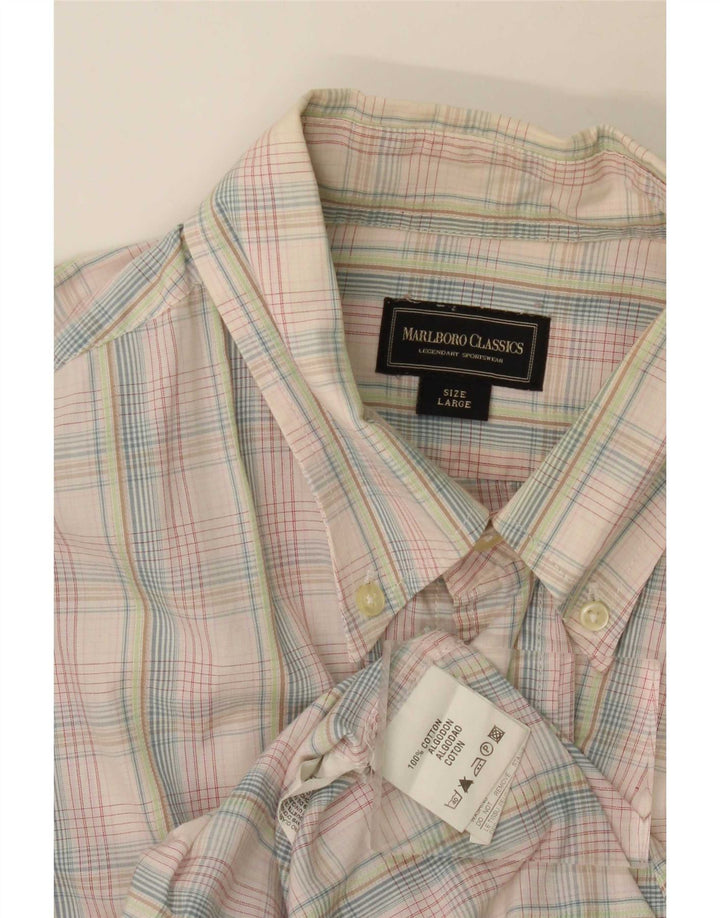 Koszula męska Marlboro Classics, duża, wielobarwna, bawełniana krata