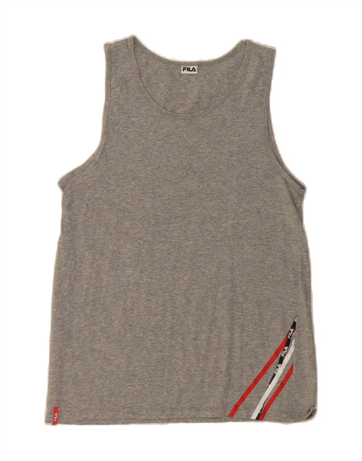 FILA Womens Vest Top UK 18 XL Grey Cotton Vintage Fila and Second-Hand Fila from Messina Hembry 