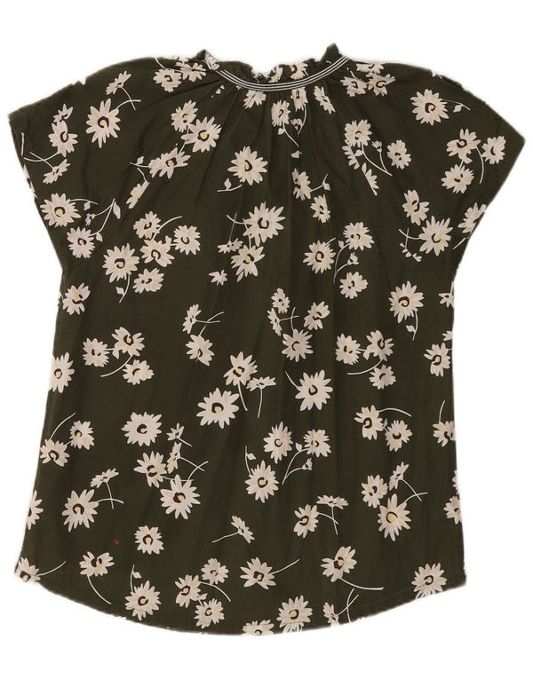 Bluzka damska Joules UK 6 XS Khaki, bawełniana w kwiaty