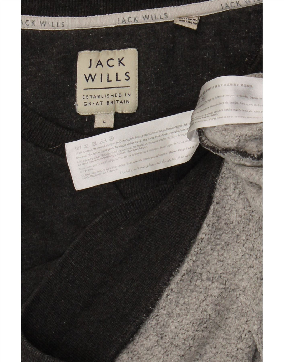 Męska bluza JACK WILLS, duża, szara, bawełniana