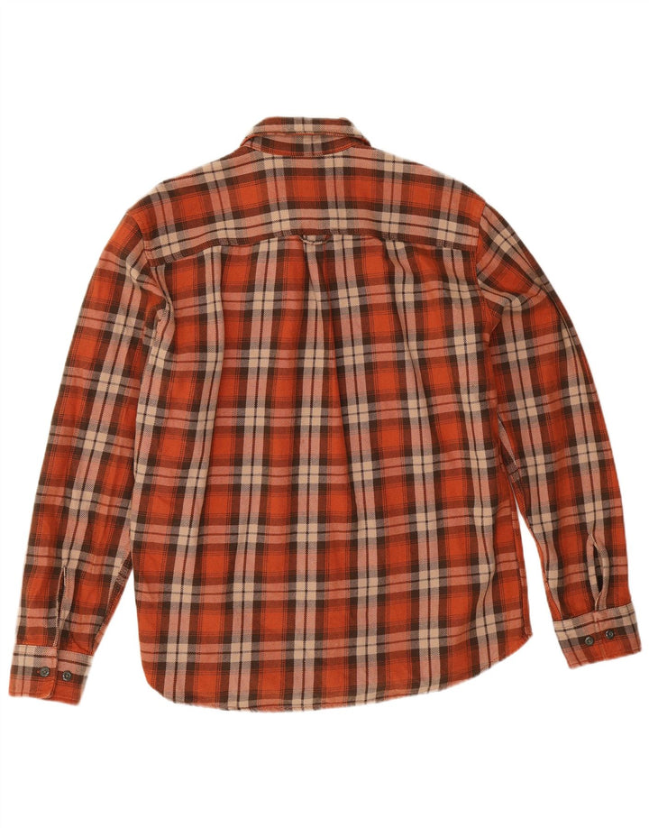 Męska koszula flanelowa Jack & Jones XL, bawełniana w pomarańczową kratkę