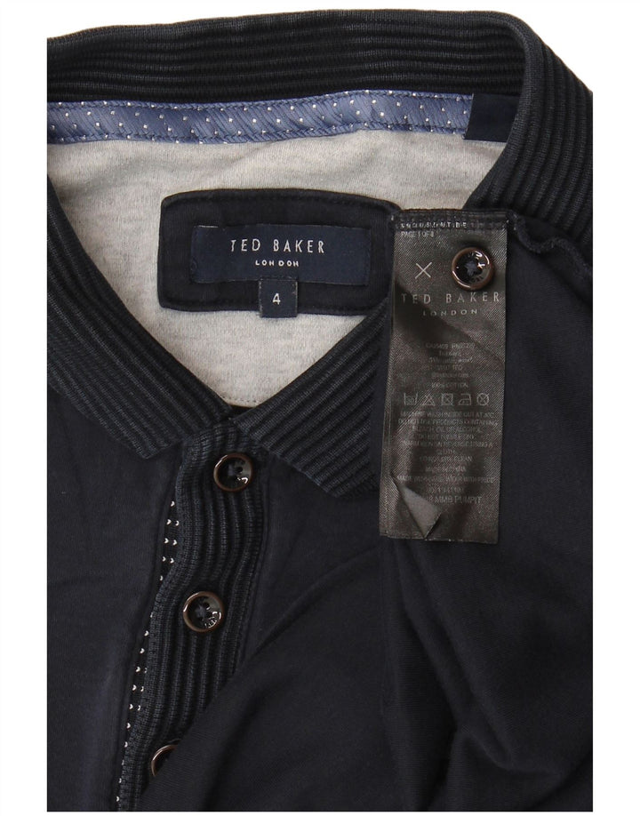 Męska koszulka polo Ted Baker, rozmiar 4, duża, granatowa, bawełniana