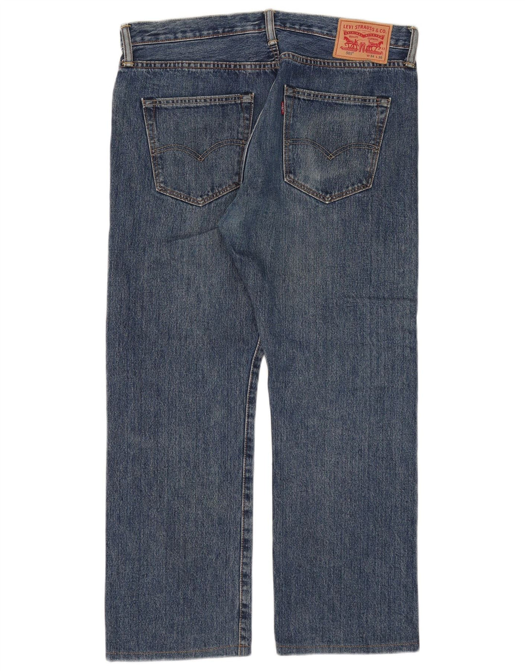 Męskie jeansy Levi's 501 Straight W34 L26 Niebieskie bawełniane