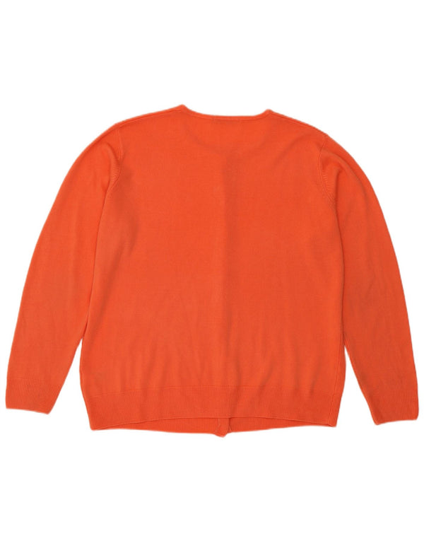 Marks & Spencer Damski sweter kardigan UK 18 XL Pomarańczowy akryl