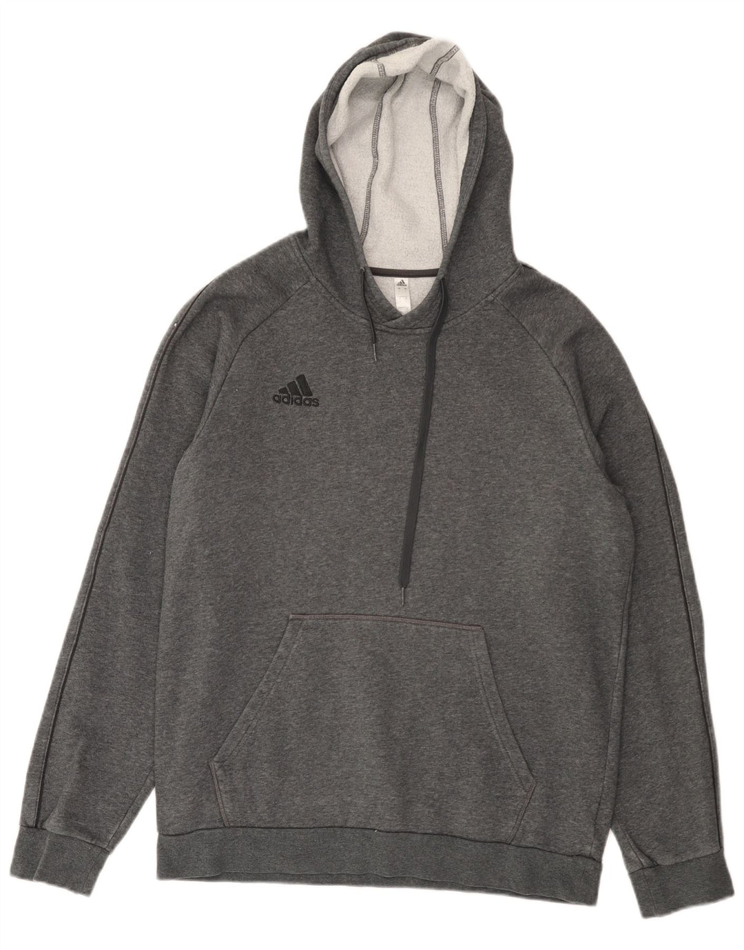 Adidas Męski sweter z kapturem, duży, szary, bawełniany