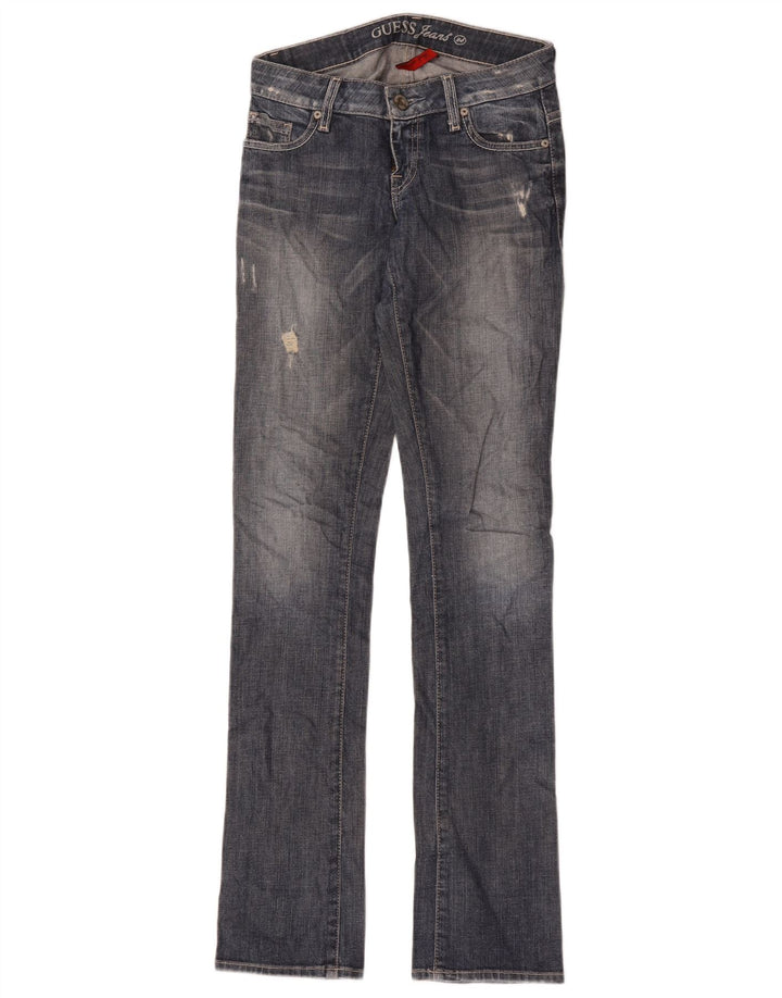 Damskie jeansy Guess w trudnej sytuacji W24 L34 z niebieskiej bawełny