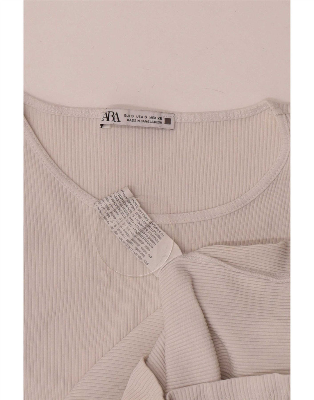 Bluzka damska Zara Crop Batwing Top UK 8 Small White Cotton