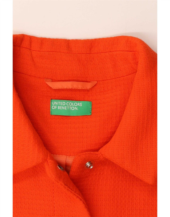 Damski płaszcz z rękawem 3/4 Benetton UK 8 Small Red