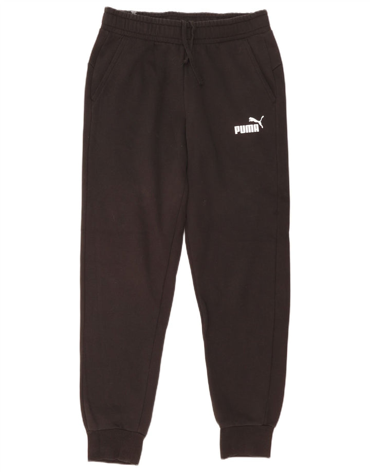 Męskie spodnie dresowe Puma Joggers, średnia czarna bawełna