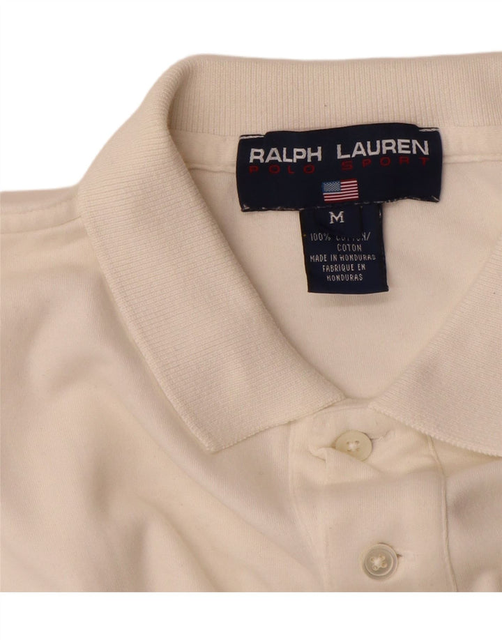 Męska koszulka polo Ralph Lauren, średnia biała bawełna
