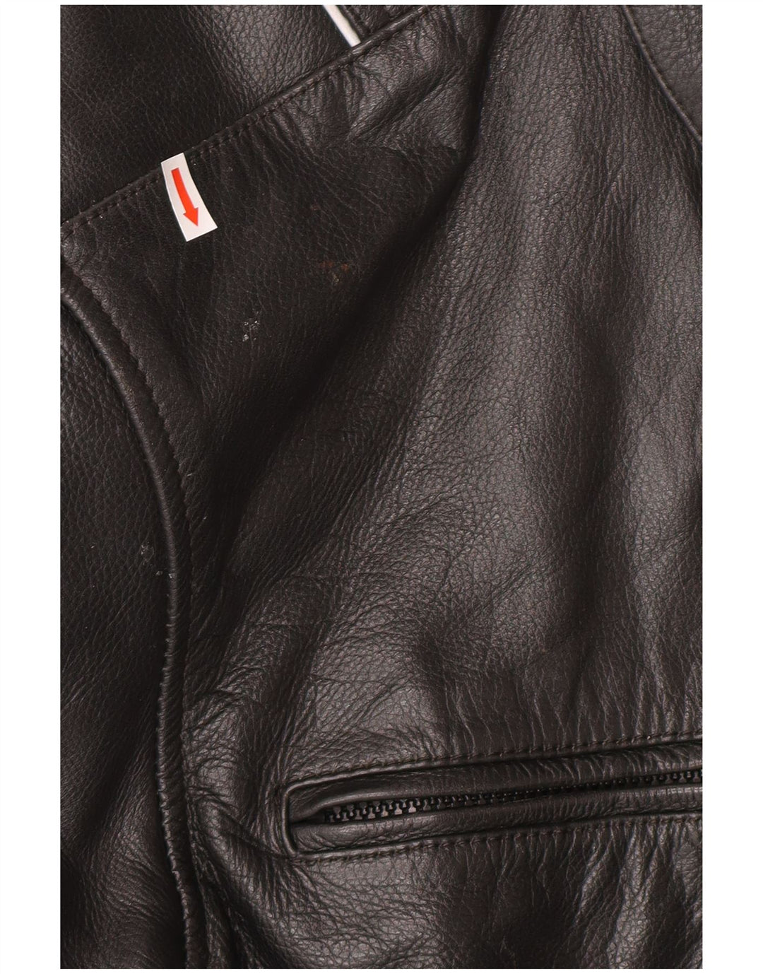 Męska skórzana kurtka racer VINTAGE UK 46 3XL czarna skóra