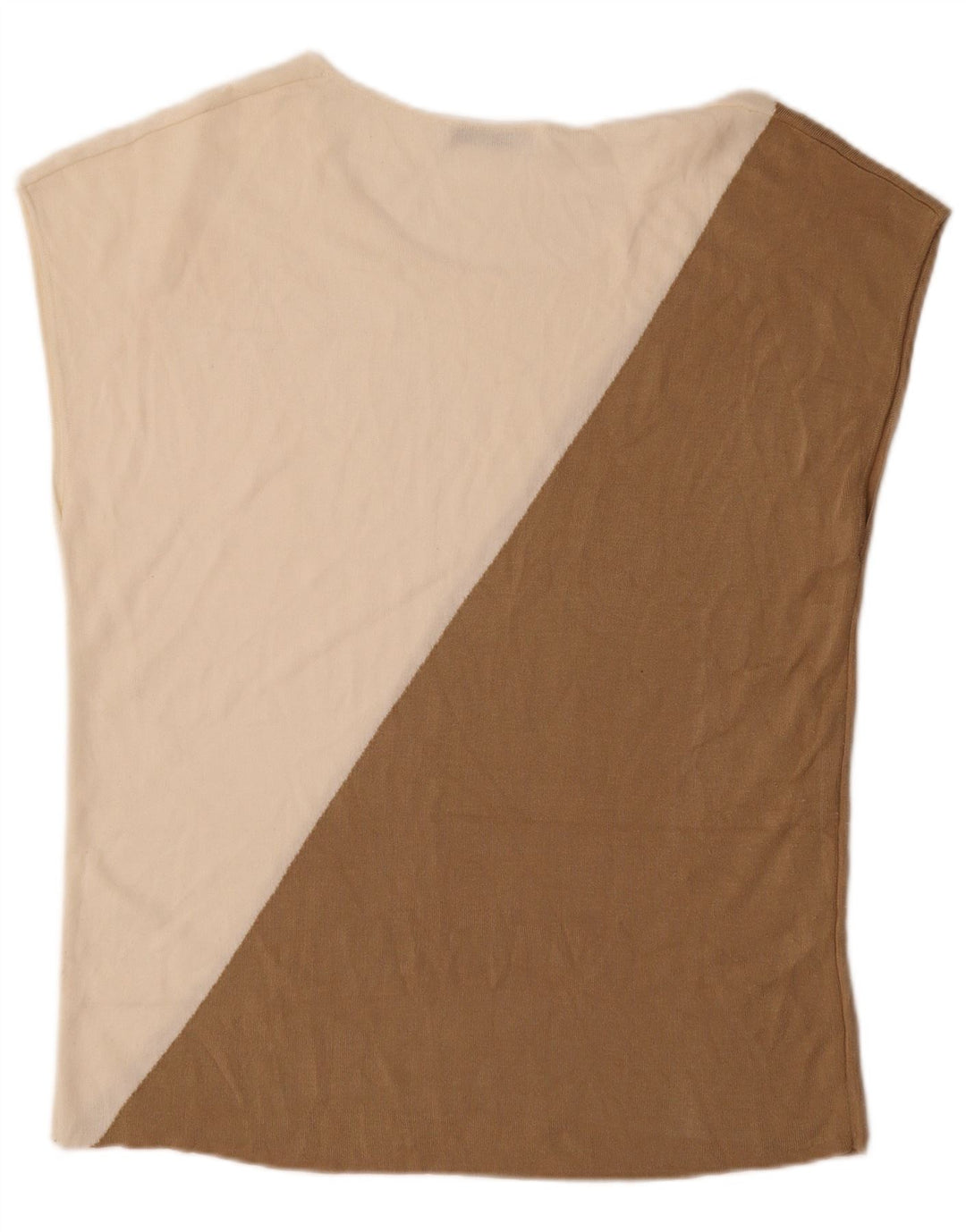 Damska koszulka oversize Zara Top UK 10 Small Beige Colorblock