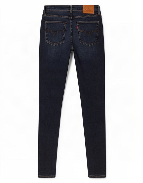 Damskie jeansy Levi's 721 z wysokim stanem W27 L30 Granatowa bawełna