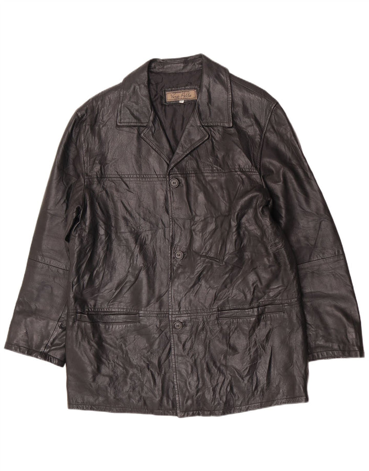 Vintage męska skórzana kurtka UK 38 Medium Black Classic