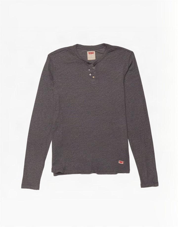 Męski top Levi's z długim rękawem, średnioszary, bawełniany