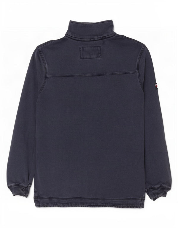 Męski sweter z zamkiem błyskawicznym Superdry, średni granatowy, bawełniany