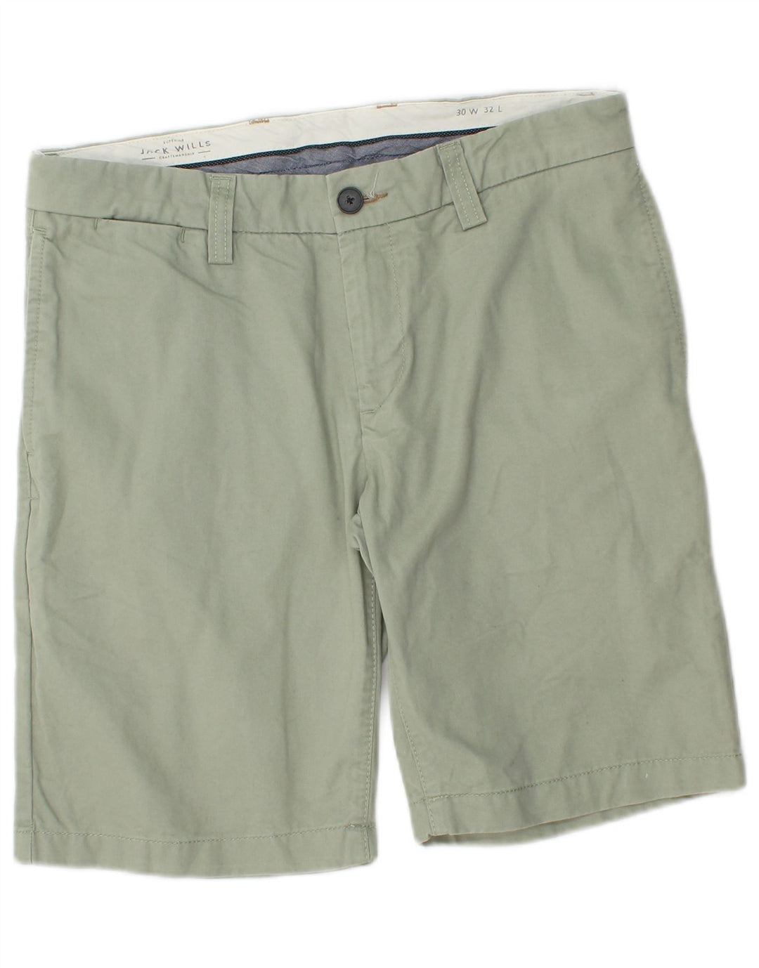 Męskie spodenki chino Jack Wills W30, średnia zielona bawełna
