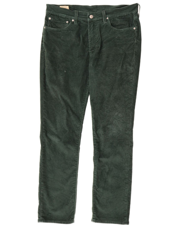 Męskie spodnie sztruksowe Levi's 511 Slim Fit W34 L32 Zielona bawełna
