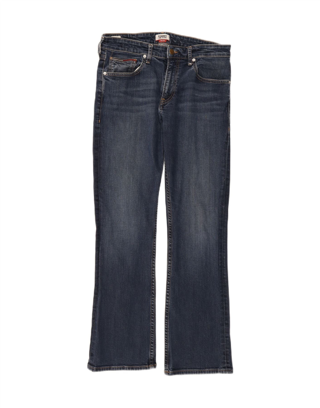 TOMMY HILFIGER Womens Bootcut Jeans W34 L32 Blue Cotton