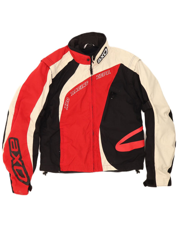 Męska kurtka AXO Graphic Racer UK 42 XL, poliamid z blokami kolorów w kolorze czerwonym