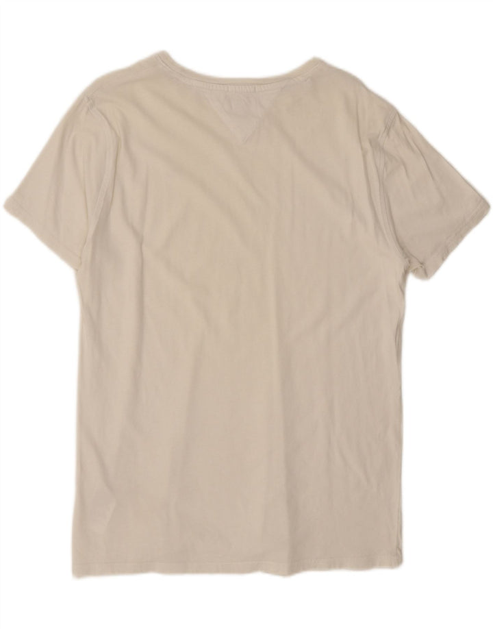 Męska koszulka T-shirt o regularnym kroju Tommy Hilfiger, średnia biała bawełna