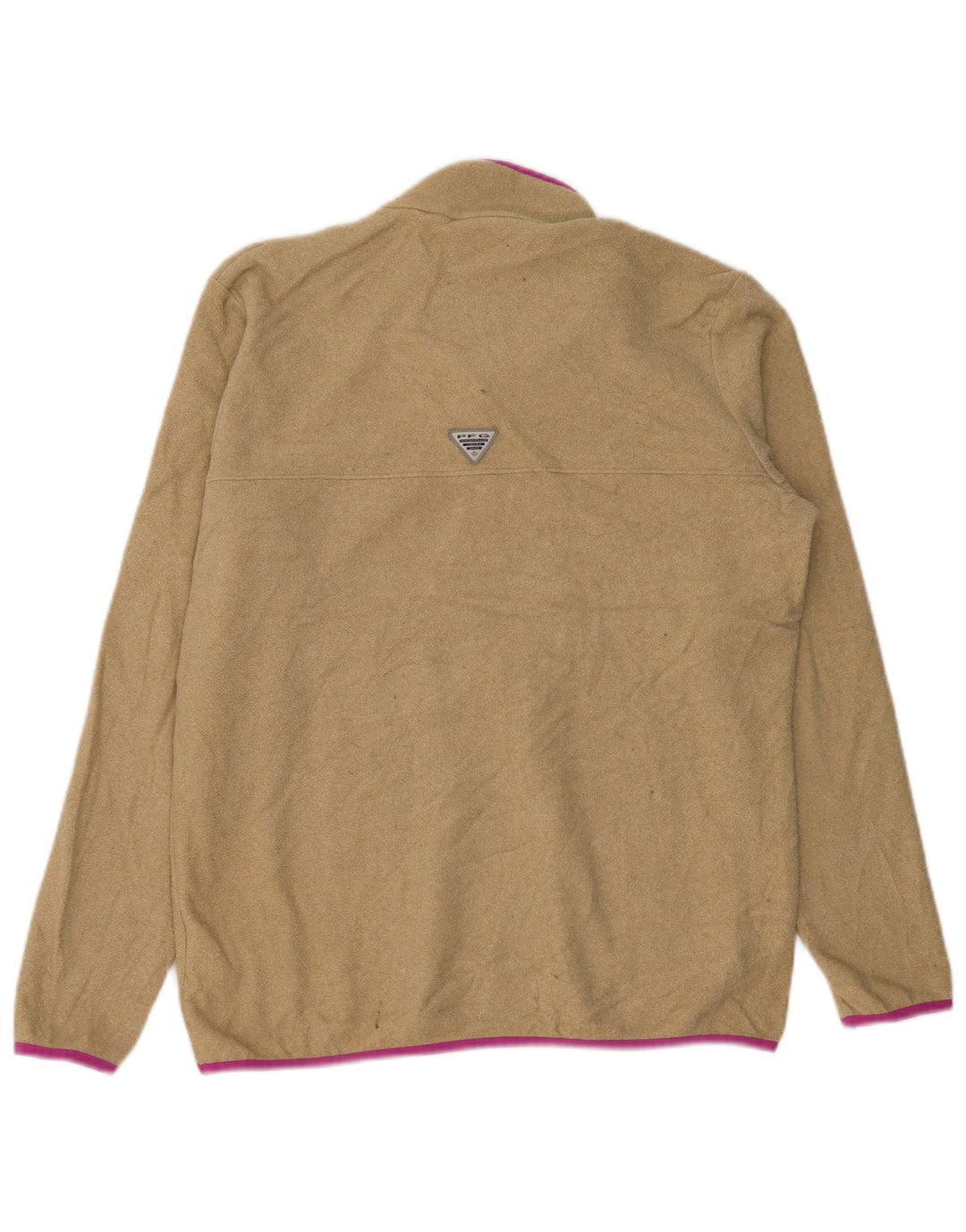 Damski sweter polarowy Columbia z guzikami pod szyją, UK 18 XL, beżowy poliester