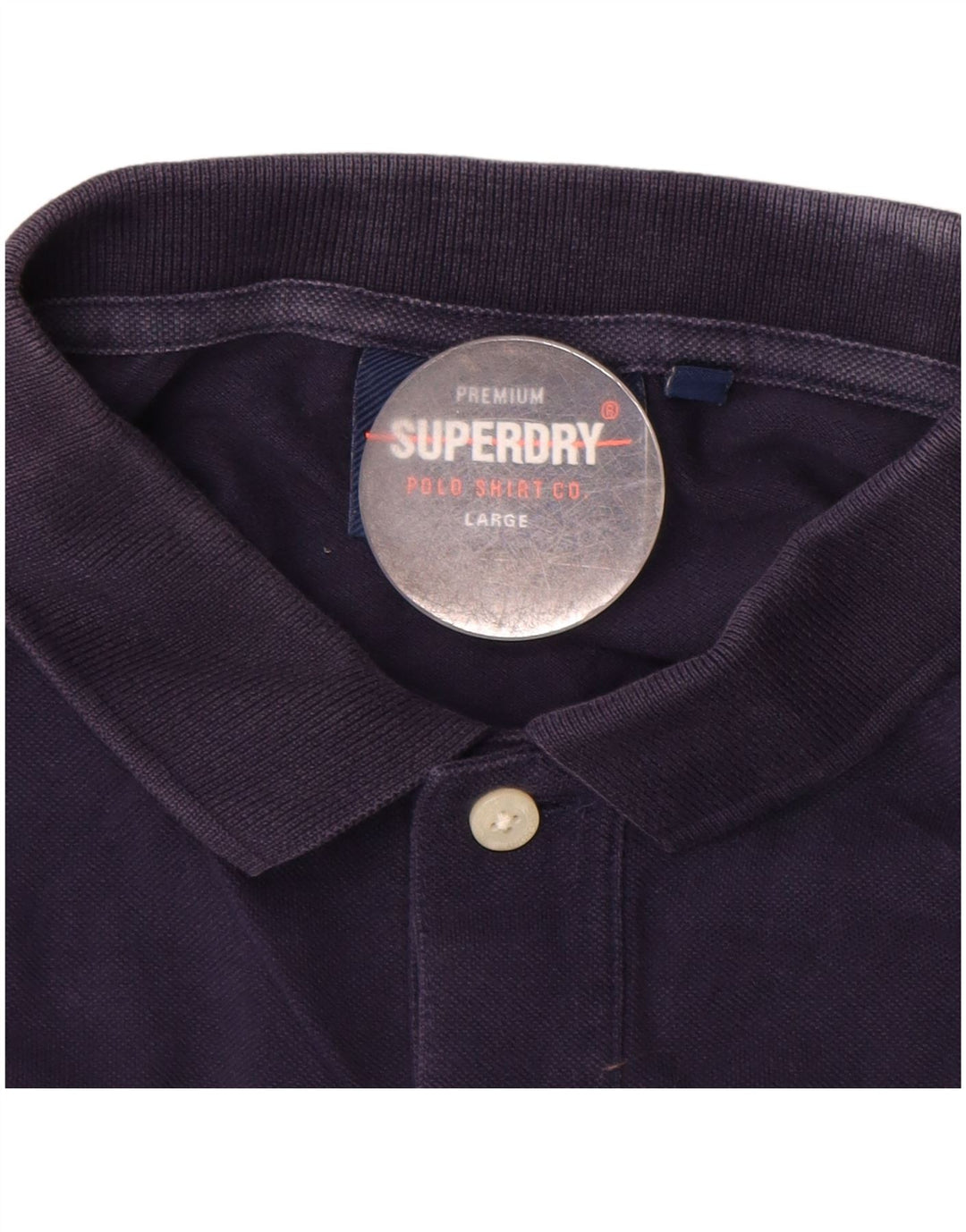 Męska koszulka polo SUPERDRY, duża, granatowa, bawełniana