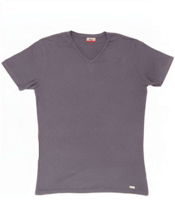 Męski T-shirt Fila Top, duży, szary, modal