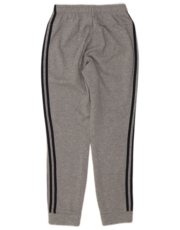 Męskie spodnie dresowe Adidas, małe, szare, nakrapiane, bawełniane