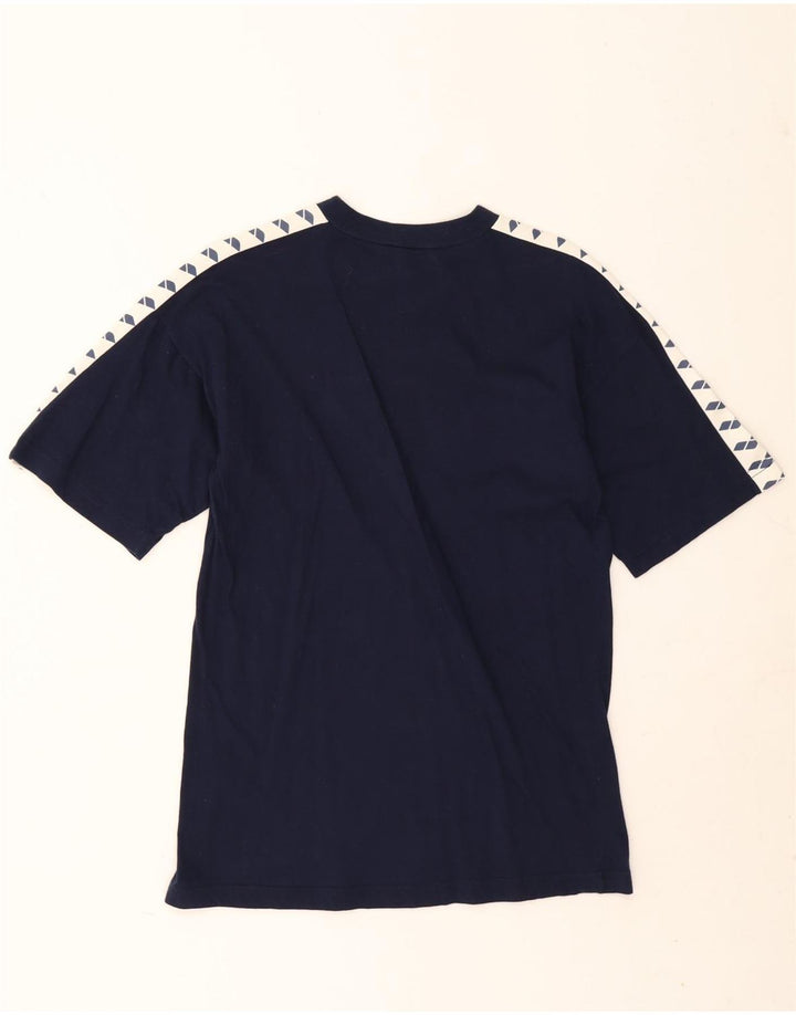 Męski T-shirt z grafiką Arena, mały, granatowy, z blokami kolorów