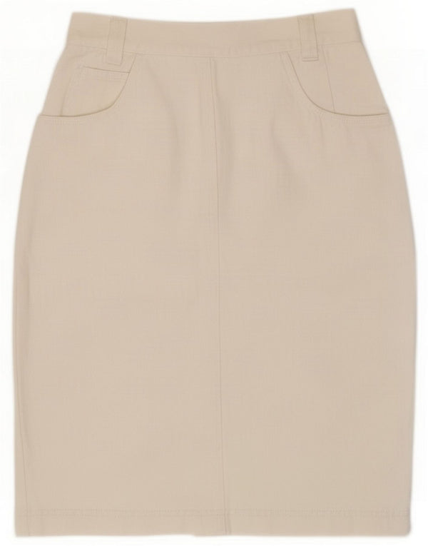 Explorer Damska spódnica dżinsowa ołówkowa UK 12 Medium W28 Biała bawełna